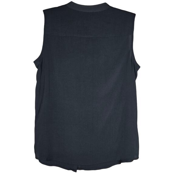 Calvin Klein Blouse Womens Medium Ruffle Front Sleeveless Business Casual Flirty - Picture 5 of 10